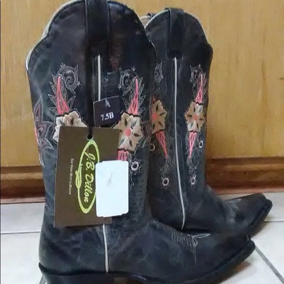 J.B. Dillon Leather Cowboy Boots - Picture 4 of 4